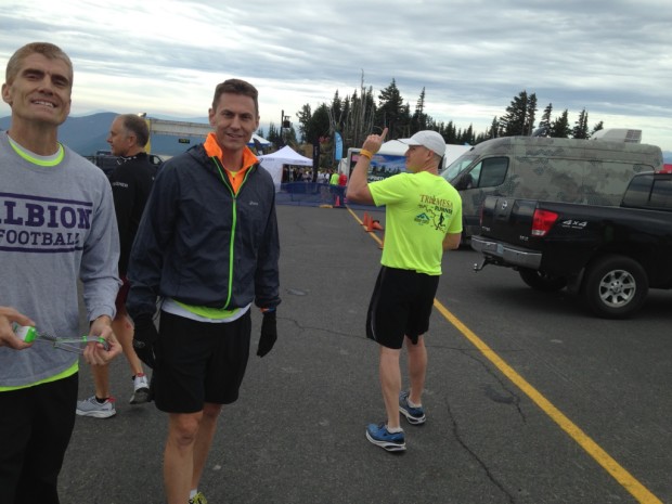 Kerry, Ben, and Jeff - Mount Hood parking lot an hour before the start of the race.